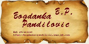 Bogdanka Pandilović vizit kartica